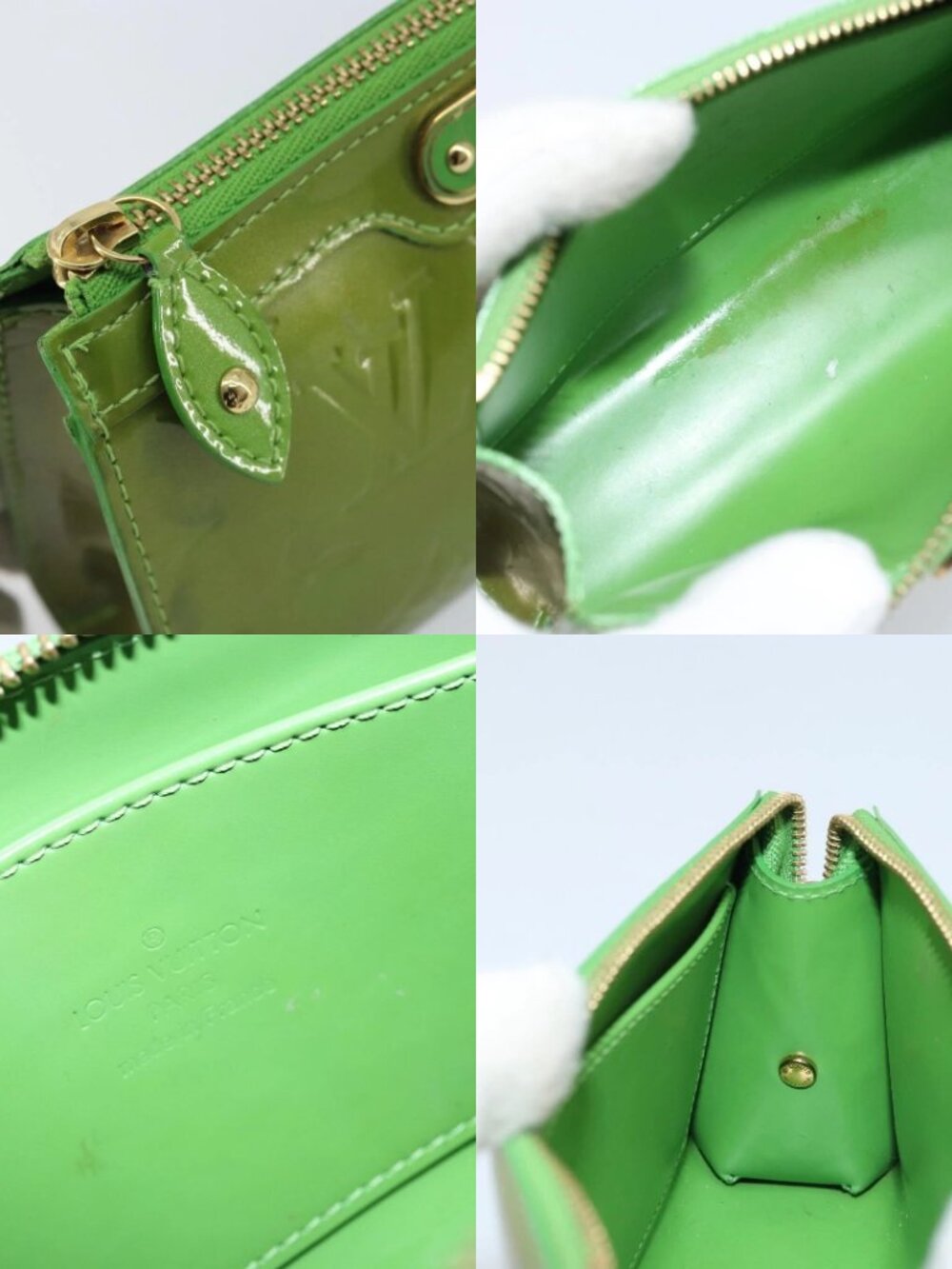 LOUIS VUITTON Monogram Vernis Trousse cosmetics Pouch Green M93649 Auth bs33617 - Picture 15 of 15